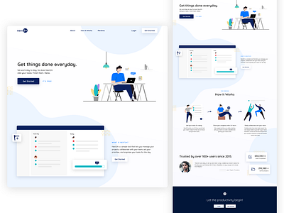 Next24 landing page design adobe xd landing page task management tasks ui ui design ux ux design