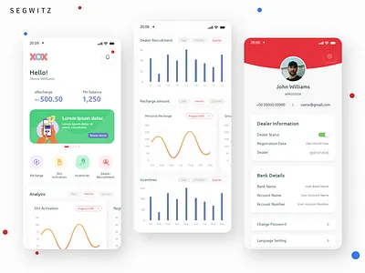 App ui/ux design app app ui app ui design design build e recharge app profile app ui ui ui designer uiui design