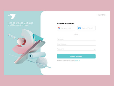 Sign Up Page design illustration ui ux