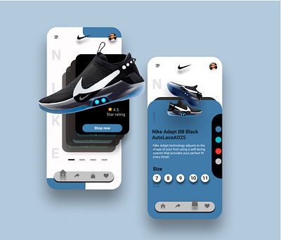 Nike Sneakers shop app 3d animation app branding design graphic design motion graphics nike sneakerapp ui ux