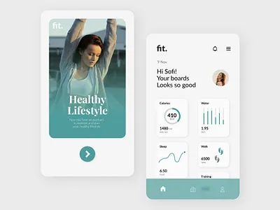 Healthy Lifestyle App app design figma health mobile ui ux