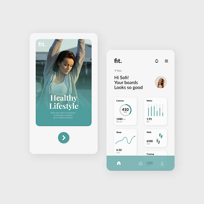 Healthy Lifestyle App app design figma health mobile ui ux