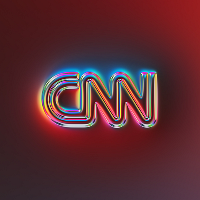 CNN logo x Naumorphism 3d abstract art branding chrome cnn colors design emboss filter forge generative glow illustration light logo neon reflection