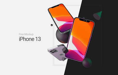 Free iPhone 13 Mockup (Figma) 3d design figma iphone 13 iphone13 mockup ui web webdesign