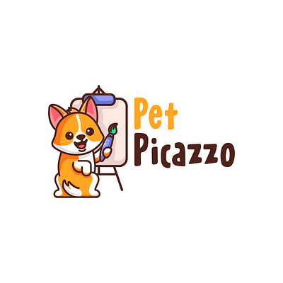 Pet Picazzo character design design dog dog design dog logo graphic design illustration logo logo design paint paint logo vector