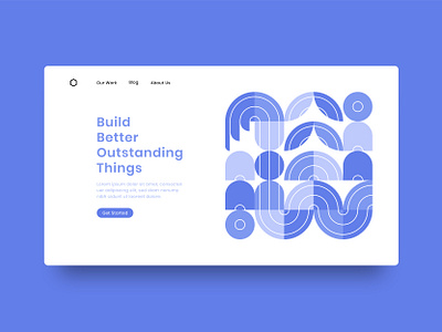 wave abstract design geometric geometry graphic home illustration landing minimalist modern page trend ui ux vector wave