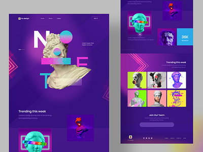 NFT- Landing Page 2022 trends art art landing page art marketplace colorful design crypto design design illustration landing page minimal minimal design modern nft design nft designer nft interface design ui ui design ux web website