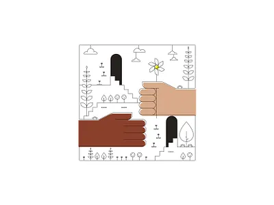 kindness art care design flower graphic illustration kind kindness line love peace positive vector