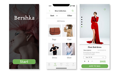 Bershka-Store redesign bershka mobile app store redesign ui ui design ui ux app