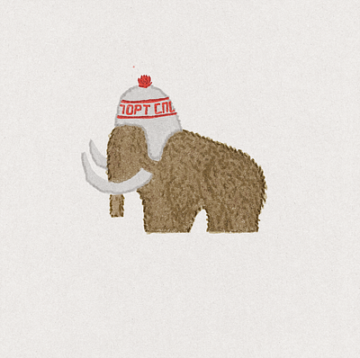 Мамонт animal mammoth sketch soviet sport ussr мамонт спорт ссср