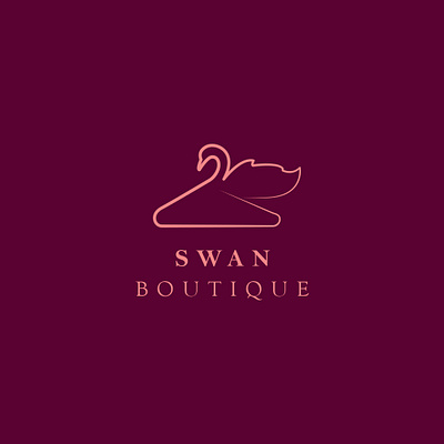 Swan Boutique @illustrator branding design icon illustration logo swan vector