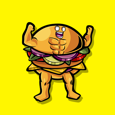 BURGER LOGO ESPORT 2d badass burger cartoon design discord esport facebook fiverr food graphicdesign graphicforstreamers illustration logo logoesport logos notionart streamers twitch youtube