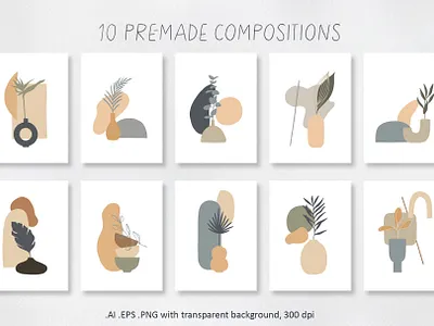 Vases@Leaves botanic branding design graphic design illustration interior vase vector