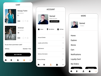 E-Shopping App UI - Part2 adobexd app design figma mobile ui ux