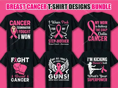 Breast Cancer T-Shirt Design Bundle best custom t shirts branding breast cancer png breast cancer svg bulk t shirts bulldogtshirts bundle design bundle t shirt custom t shirts design graphic design illustration logo merch by amazon. print on demand t shirt tshirt maker typography shirt vector vintage shirt