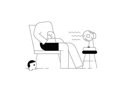 Heatwave artwork global warming heatwave hot illustration summer the flat guys vector