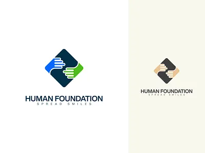 Human Foundation Logo | Helping Hand branding branding identity care logo charity communication design flat foundation foundation logo graphic design hand logo helping helping hands helping hands logo helping logo human logo logo logo design minimalist wordmark lettermark