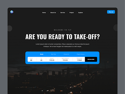 Flight Booking Hero Section – Smooth & Stunning UI clean design landing page ui ux web web ui website design