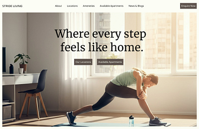 Running Apartment Website design landingpage running ui uxdesign web webdesign website