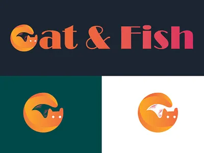 Cat & Fish Logo Design brandidentity creativedesign creativeprocess designcommunity designgoals designprocess designtrends graphicdesign icondesign logoart logoconcept logodesign logodesigner logoideas logoinspiration logoportfolio minimalistlogo modernlogo typographylogo vintagelogo