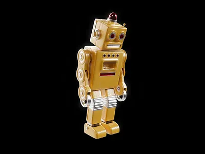 Retrobot Meltdown 3d animation character cinema4d danger graphic design led lights motion graphics redshift robot texture toy vintage