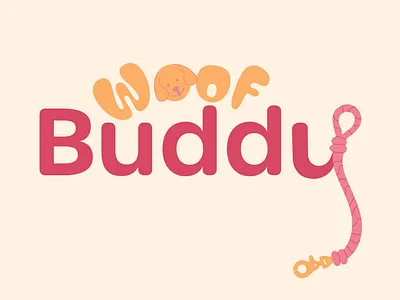 Woof Buddy - Client Project buddy business card client dog walking branding dog woof flyer graphic design illustrator photoshop pink procreate