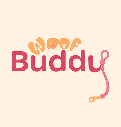 Woof Buddy - Client Project buddy business card client dog walking branding dog woof flyer graphic design illustrator photoshop pink procreate