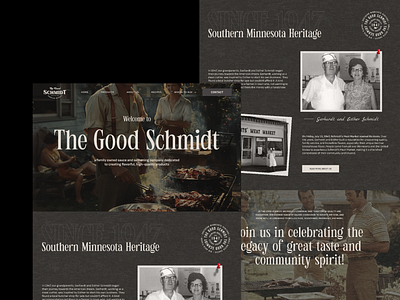 The Good Schmidt branding design landing page ui vintage web