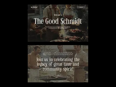 The Good Schmidt design food landing page ui vintage web webdesign