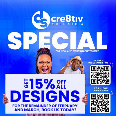 Get 15% of all design services