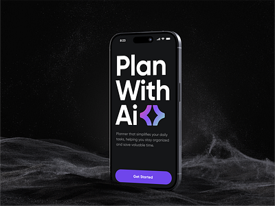 Ai Planner Mobile App, Dark Mode, pt.1 ai ai planner app dark mode dark theme design interface logo mobile mobile app mobile application mobile design product product design ui user experience user interface ux web web design