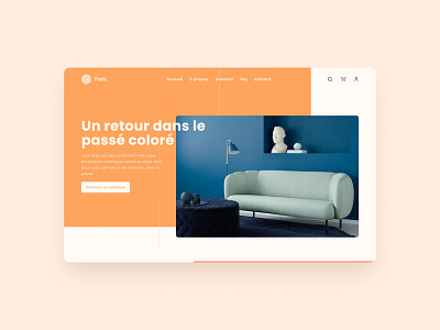 Fretr - E-Commerce Furniture 70s branding design e commerce figma furniture material design retro ui ux ui design