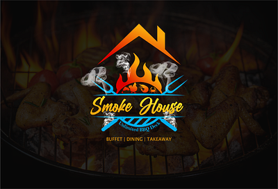 Smoke House Logo Designing branding graphic design graphics graphics designer illustration logo logo design social media post