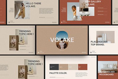 Volake Multipurpose Template aesthetic clean colorful company corporate design google slides keynote minimal minimalist modern multipurpose photography pitch deck portfolio powerpoint studio unique web design website