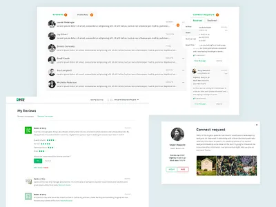 Rhiz Inbox Components inbox messaging reviews ui design