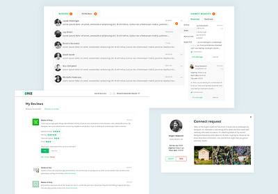 Rhiz Inbox Components inbox messaging reviews ui design