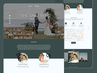 WEDDING INVITATION design ui ux web website wedding
