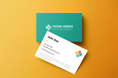 ThinkGreen Asset Management Business Card business cards eco green energy renewable energy simple business cards sustainable energy