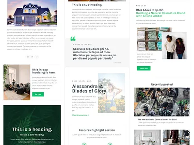 Rhiz Newsletter Components email newsletter