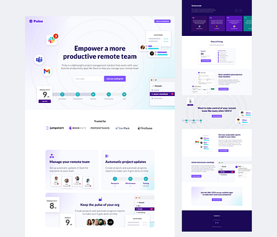 Pulse Landing Page home page landing page project management