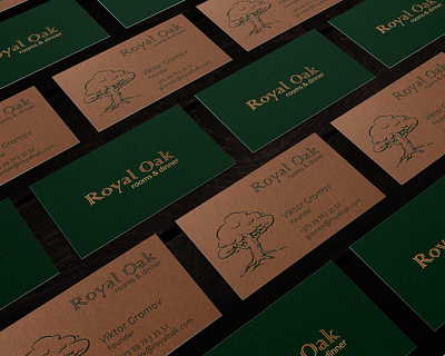 Royal Oak Hotel Brand Identity brand identity branding business cards design graphic design hotel design hotel identity logo print