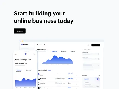Novel CTA Section banking cta dashboard
