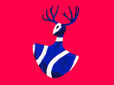 cara de bicho 2d art authorial character colour deer dream illustration mask queer series wip