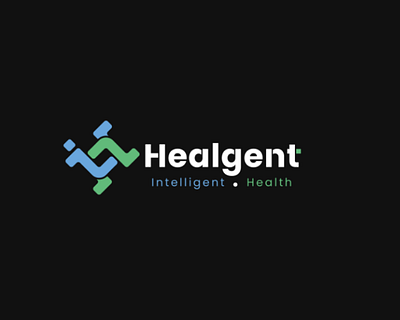 Health Intelligent Logo branding design health illustration ini initial letter logo initial logo intelligent lette lettermark logo modern ui vector
