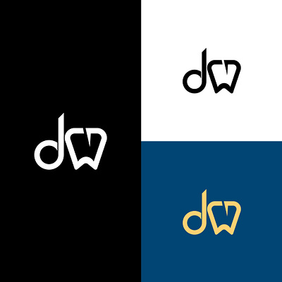 dkw branding clinic dental design doctor gestalt health illustration initial letter logo initial logo lette lettermark logo monogram relevant simple startup tooth ui vector
