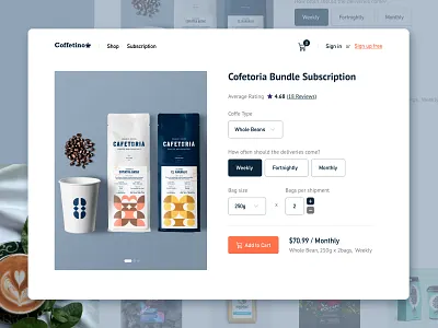Coffetino Concept (Product Page) ui
