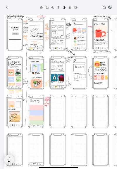 Sketching Frames app design illustration sketch ui ux