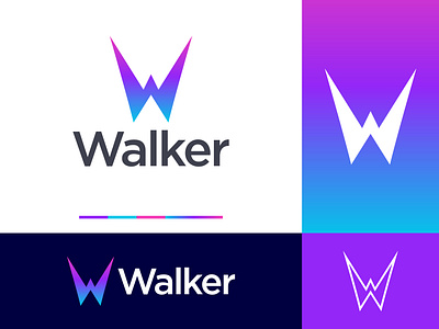 Walker Logo Design adobe illustrator brand identity branding creative logo design dribble free logo graphic design khaled pappu letter logo logo logo 2022 logo designer logos pappu w letter logo w logo walker walker logo