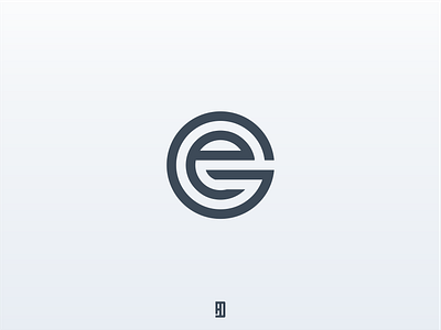 monogram eG app awesome branding design icon illustration letter logo ui vector