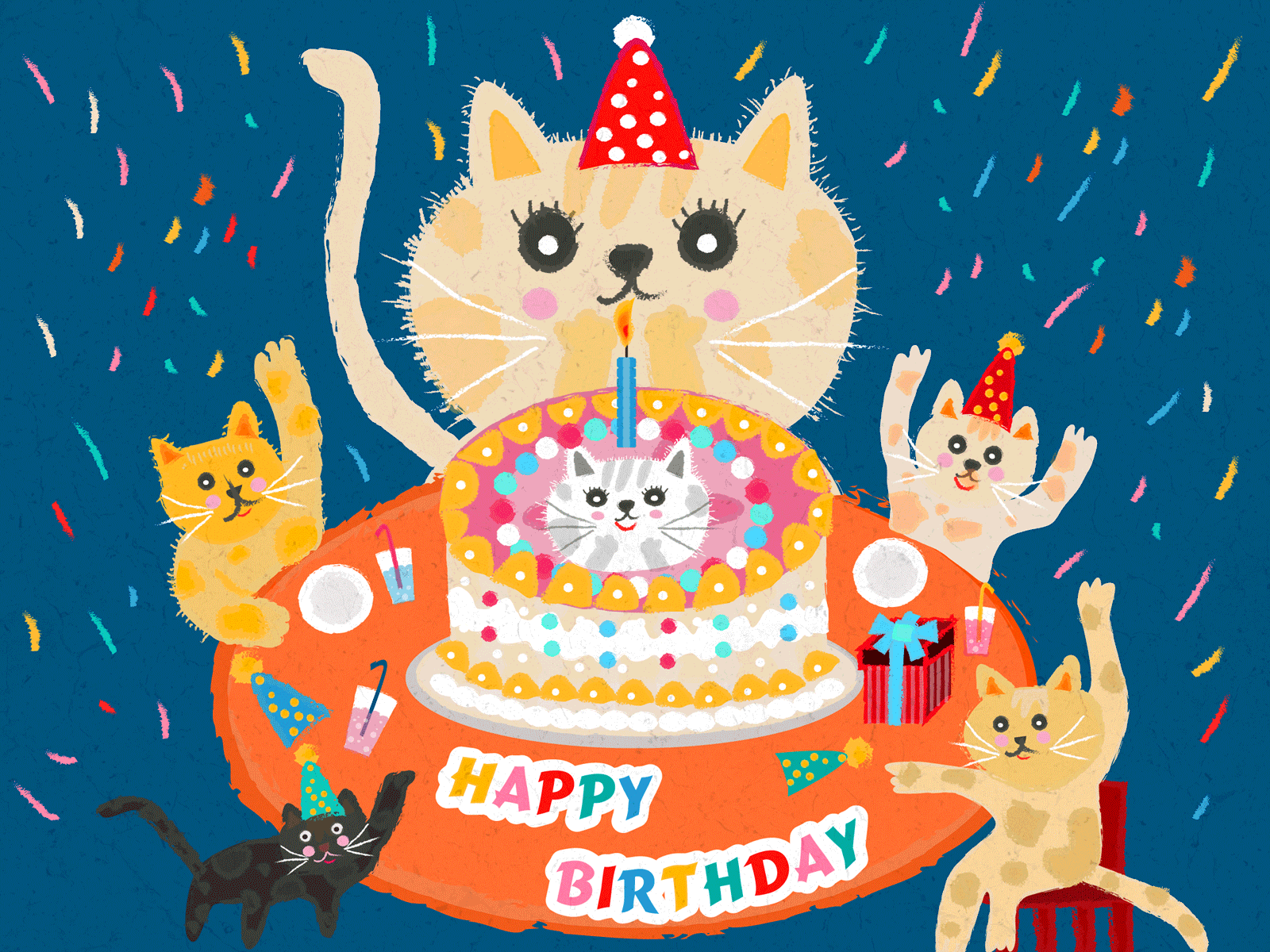 Birthday card by joes on Dribbble, image size:1600x1200